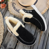 Stivaletti da donna – Fodera in pelliccia sintetica – Texture infeltrita – Vestibilità casual