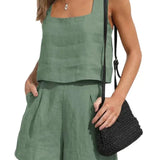 Completo da donna - Giacca elegante e pantaloncini - Tessuto leggero - Taglio moderno