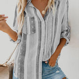 Camicia da donna - Cotone traspirante - Vestibilità classica - Elegante motivo colorato