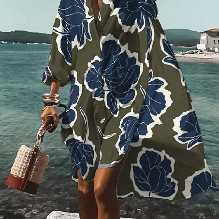 Fina - Abito colorato e ampio con fantasie estive