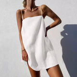 Abito casual da donna – Vestibilità ampia – Spalline sottili – Tessuto leggero e traspirante