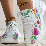 Sneakers da donna – Traspiranti e comode – Maglia lavorata a maglia – Suola spessa – Facili da indossare