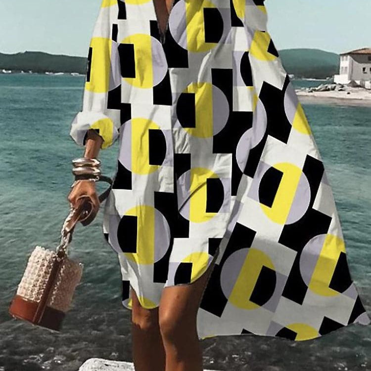 Fina - Abito colorato e ampio con fantasie estive