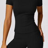 Completo sportivo da donna – Leggings a vita alta e top aderente – Traspirante ed elasticizzato