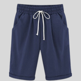 Laura - Comodi pantaloncini in cotone con coulisse in vita