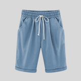 Laura - Comodi pantaloncini in cotone con coulisse in vita