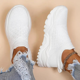 Sneakers da donna – Scarpe alte – Maglia morbida – Suola spessa – Facili da indossare