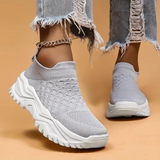 Sneakers da donna – Scarpe alte – Maglia morbida – Suola spessa – Facili da indossare