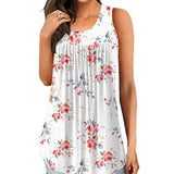 Britt - Camicetta senza maniche con bellissimi motivi floreali