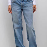 Jeans vintage con toppa a stella leopardata