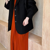 Blazer casual vintage a maniche lunghe