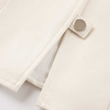 Giacca in pelle aderente con collo alto