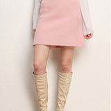 Minigonna a trapezio in lana