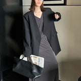 Blazer casual nero oversize