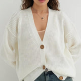 Cardigan tinta unita dalla vestibilità rilassata