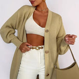 Cardigan in maglia rilassata tinta unita