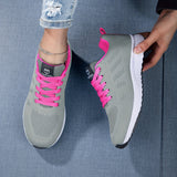 Scarpe sportive da donna – Maglia morbida – Traspiranti – Leggere – Allacciatura bassa