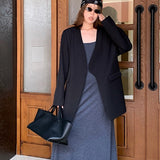 Blazer casual nero oversize