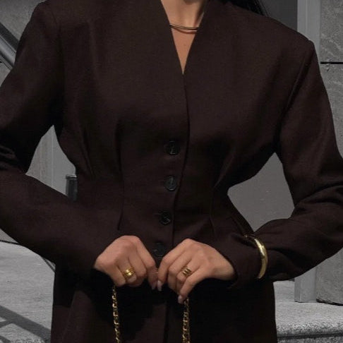 Elegante blazer a maniche lunghe