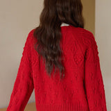 Cardigan vintage lavorato all'uncinetto