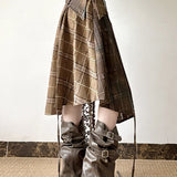 Gonna asimmetrica in pizzo scozzese Wasteland