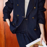 Blazer doppiopetto in twill