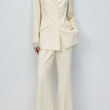 Blazer in pizzo beige