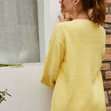 Cardigan in maglia rilassata tinta unita