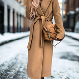 Elegante giacca autunnale con cintura: comoda, traspirante, raffinata per le donne