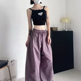 Pantaloni cargo sportivi elasticizzati in vita