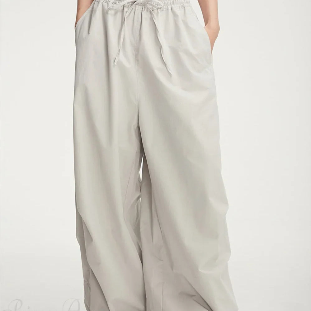 Pantaloni cargo sportivi elasticizzati in vita