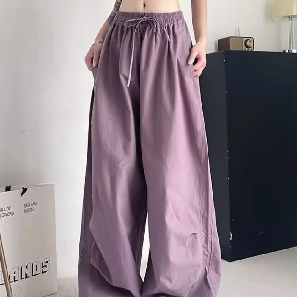 Pantaloni cargo sportivi elasticizzati in vita