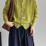 Cardigan in maglia di lana atmosferica