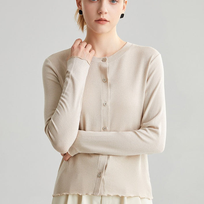 Cardigan in Tencel strutturato