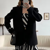 Blazer monopetto aderente con spalle regolari