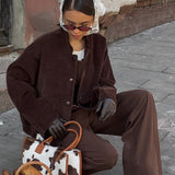 Giacca monopetto con collo alto