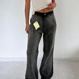 Jeans dritti patchwork vintage