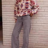 Felpa spessa con stampa color block di tartaruga