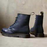 Stivali alti fino al ginocchio da donna - Vera pelle - Chiusura con lacci - Suola robusta e antiscivolo