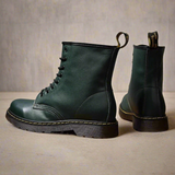 Stivali alti fino al ginocchio da donna - Vera pelle - Chiusura con lacci - Suola robusta e antiscivolo