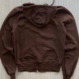 Felpa con cappuccio e cerniera rivettata con grafica vintage