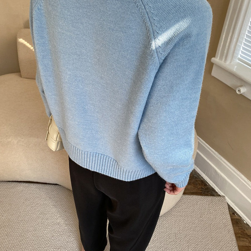 Cardigan raglan con bottoni in giada