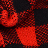 Cardigan aderente con bottoni in tartan