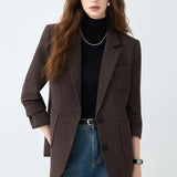 Blazer in lana marrone Maillard