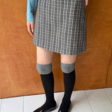 Gonna a trapezio a vita alta in stile scozzese vintage