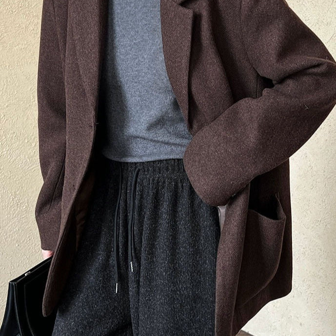 Blazer in misto lana dalla vestibilità rilassata