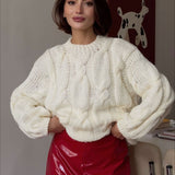 Gonna aderente in pelle sintetica rossa