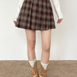 Gonna plissettata scozzese vintage