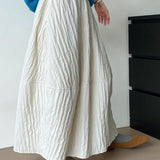 Gonna midi imbottita in cotone trapuntato vintage