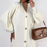 Cardigan in maglia rilassata tinta unita